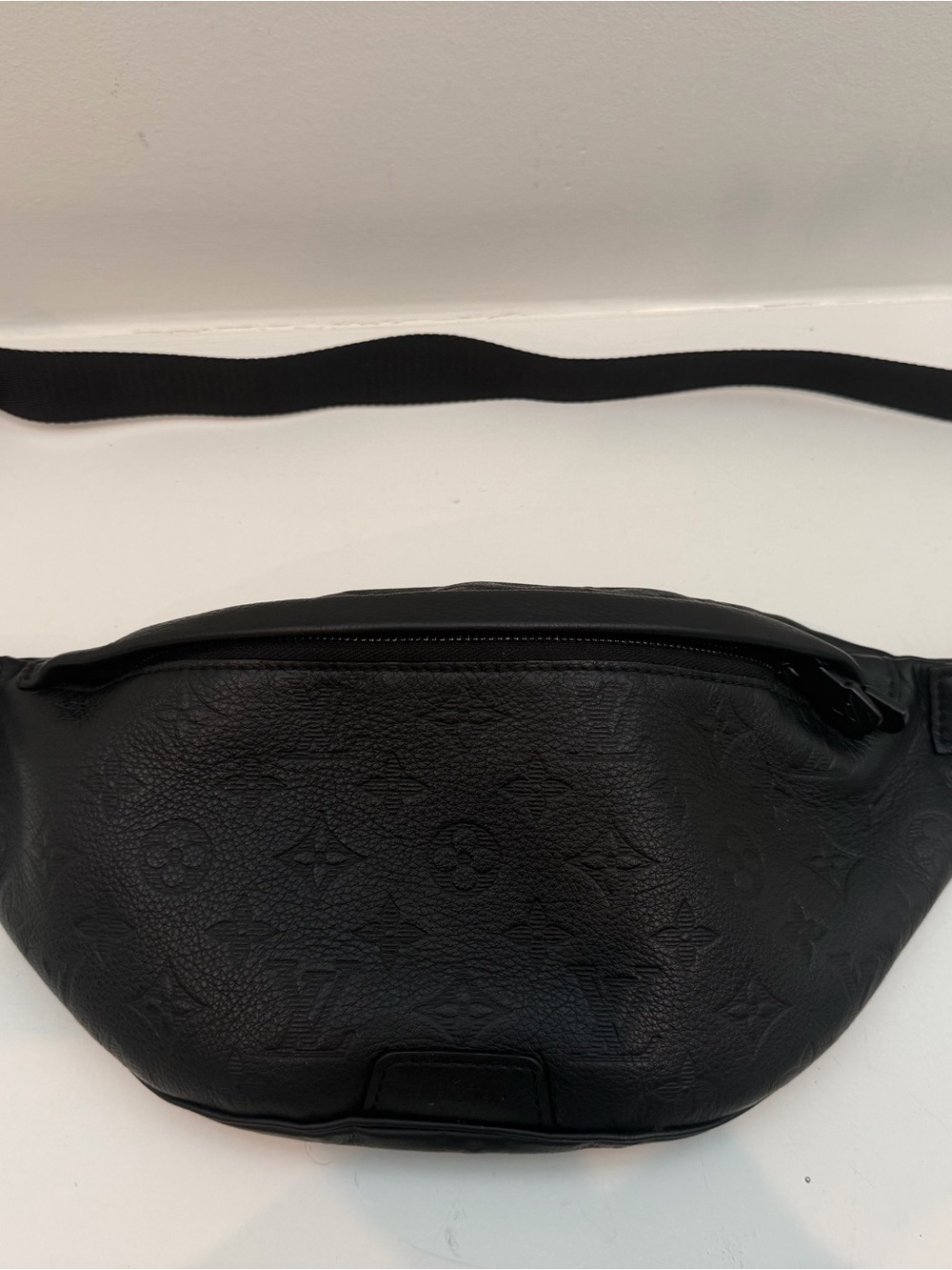 Louis Vuitton Black Monogram Embossed Leather Belt Bag
